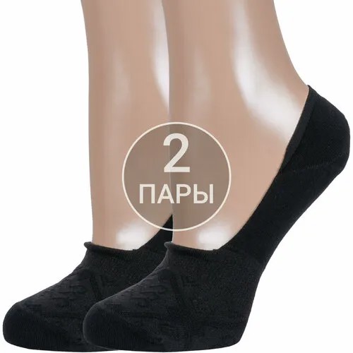Подследники RuSocks, 2 пары, размер 23-25, черный