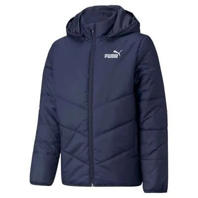 Puma Essentials Padded Hd Full Zip Jacket Toddler Boys Blue Casual Athletic Oute
