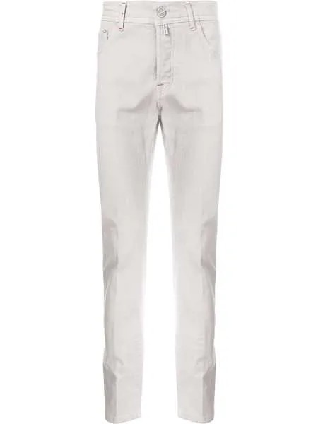 Kiton прямые джинсы с нашивкой-логотипом