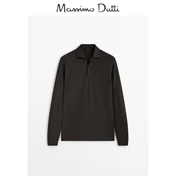 Рубашка-поло мужская Massimo Dutti, коричневый