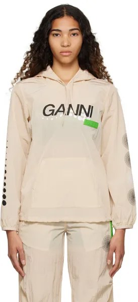 Бежевый худи Light Tech GANNI