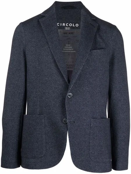 Circolo 1901 пиджак с узором в елочку