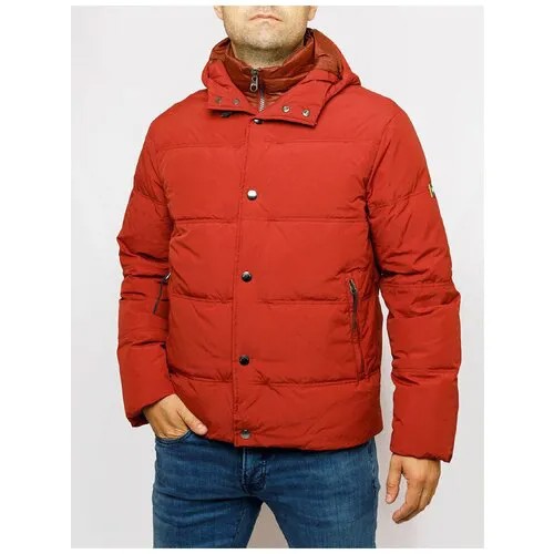 Куртка Pierre Cardin, демисезон/зима, силуэт прямой, размер 58, красный