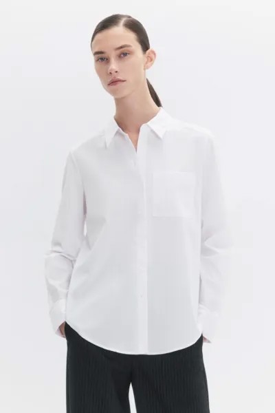 Блузка regular fit с нагрудным карманом