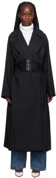 ALA? Черный тренч с поясом ALAÏA