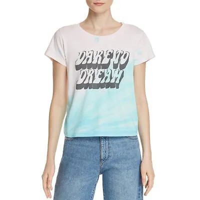 Женская розовая футболка с надписью Pam - Gela Dare To Dream Top Petites P BHFO 3736