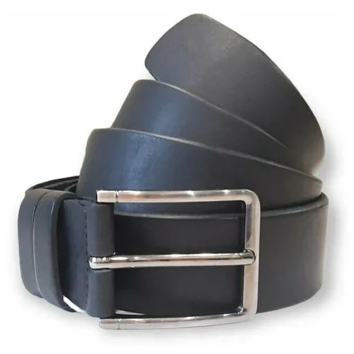 Ремень мужской гладкий Maroon belts 120 см из натуральной кожи черный