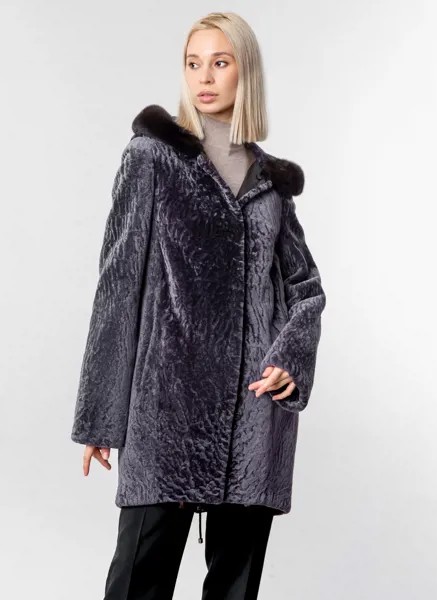 Полушубок женский Каляев 58069 фиолетовый 44