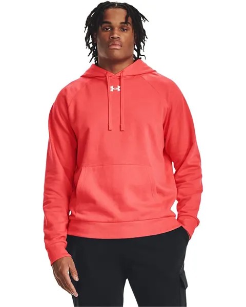 Худи Under Armour Rival Fleece, цвет Venom Red/White