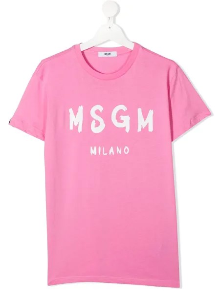 MSGM Kids футболка с логотипом