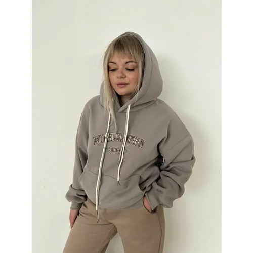 Худи UCLA, размер oversize, серый