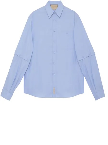 Рубашка Gucci Detachable sleeves, синий