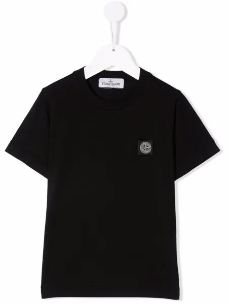 Stone Island Junior футболка с нашивкой-логотипом