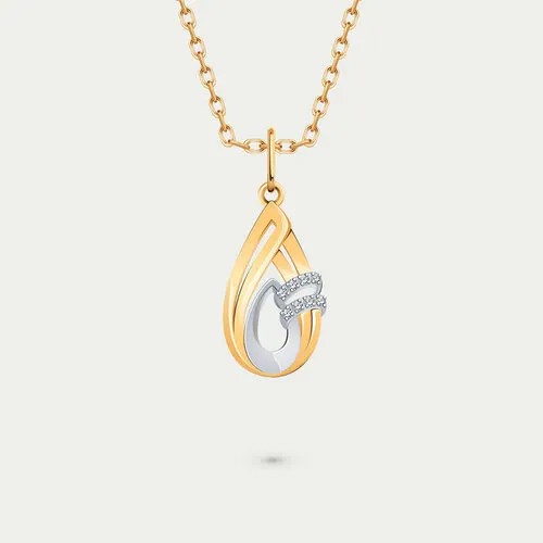 Подвеска GOLD CENTER, золото, 585 проба, фианит