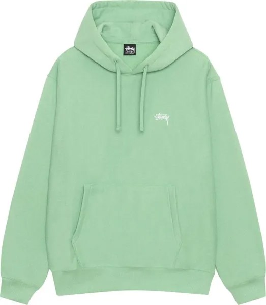 Худи Stussy Stock Logo 'Zephyr Green', зеленый