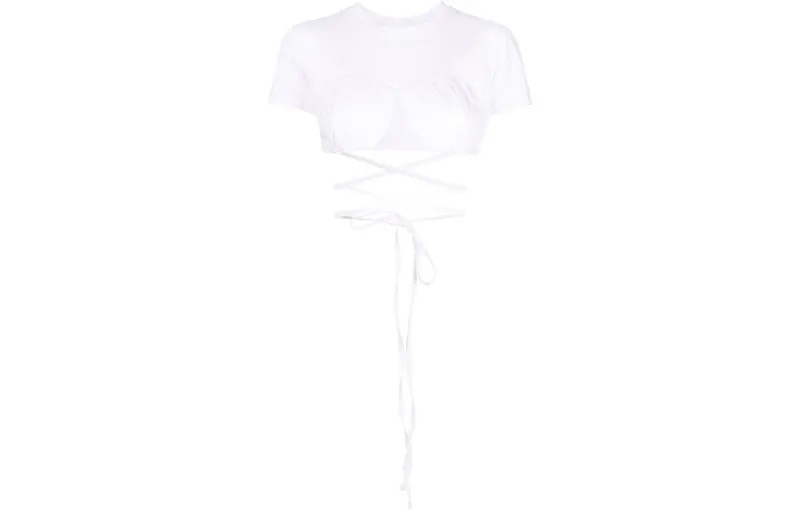 Укороченный топ женский белый Jacquemus