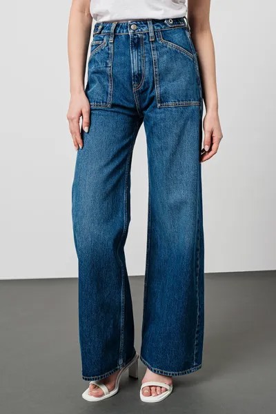 Широкие джинсы с завышенной талией Pepe Jeans London, синий