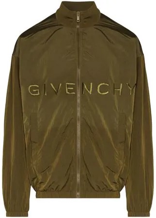 Givenchy ветровка на молнии с вышитым логотипом