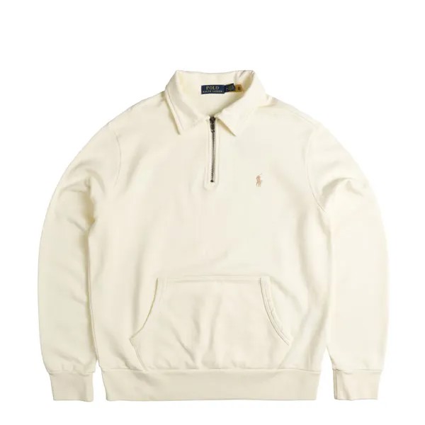 Свитер Loopback Fleece Quarter-Zip Sweatshirt Polo Ralph Lauren, бежевый