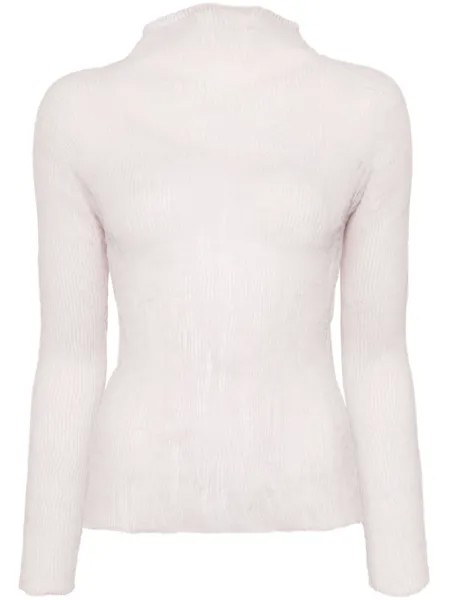 Issey Miyake pleated long-sleeve top, розовый