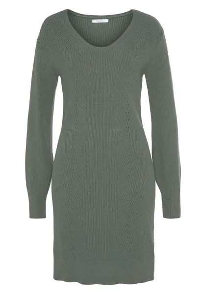 Вязаное платье Tamaris, цвет Khaki/Dark Green