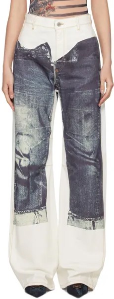 Белые джинсы The Trompe L'Oeil Denim Jean Paul Gaultier