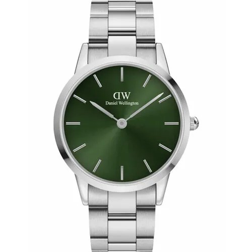 Наручные часы Daniel Wellington, зеленый, серебряный