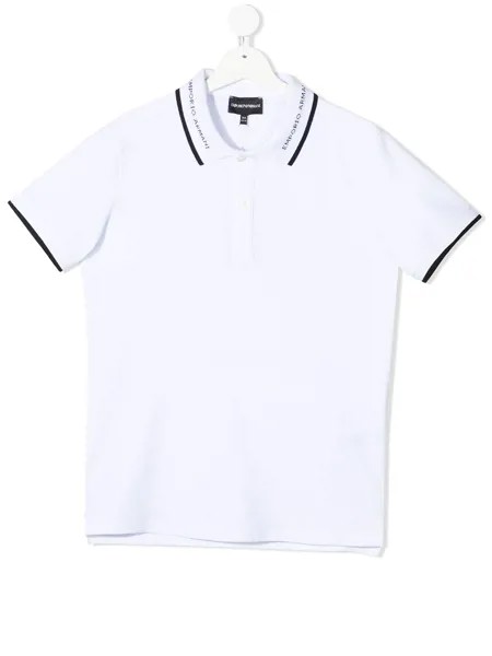 Emporio Armani Kids рубашка поло с короткими рукавами и логотипом
