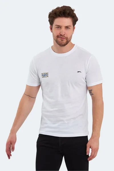 PACET Мужская футболка с коротким рукавом белая SLAZENGER