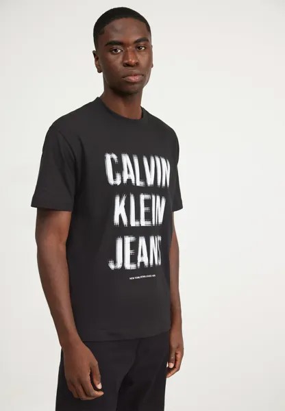 Футболка с принтом Calvin Klein Jeans, черный