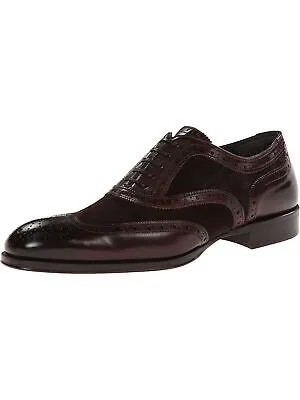 TO BOOT NEW YORK Мужские кожаные оксфорды Maroon Burton Wingtip на блочном каблуке 10