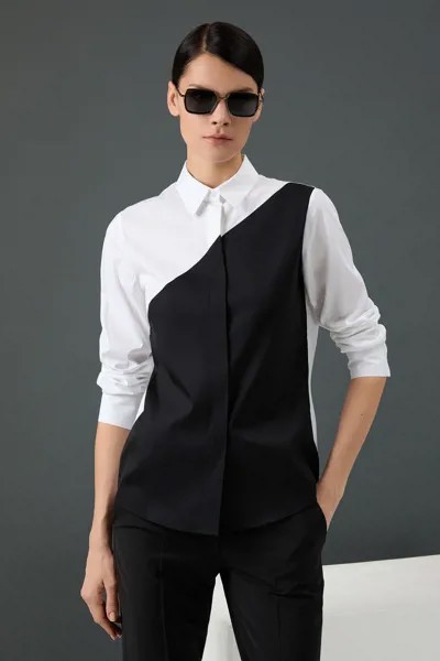 Блузка c контрастным дизайном VASSA&Co