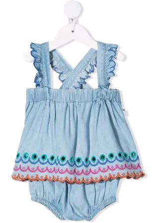Stella McCartney Kids джинсовое платье с оборками