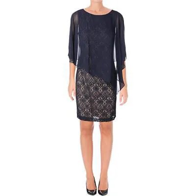 Женское шифоновое коктейльное платье с кружевным пуловером Connected Apparel BHFO 7779