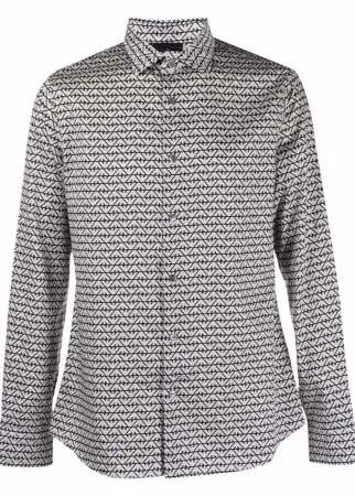 Emporio Armani рубашка с длинными рукавами и геометричным принтом