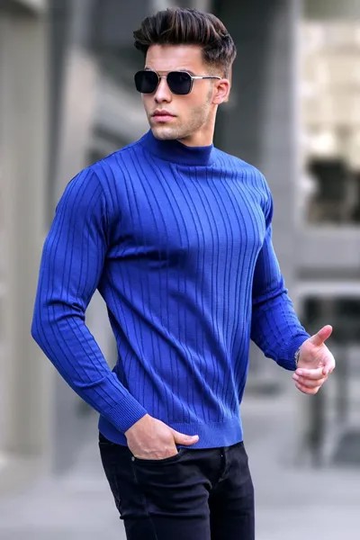 Трикотажный свитер Indigo Half Turtleneck 5786 MADMEXT