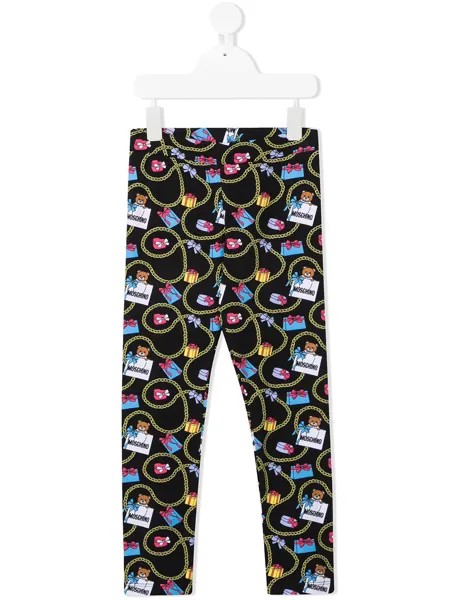 Moschino Kids легинсы с принтом