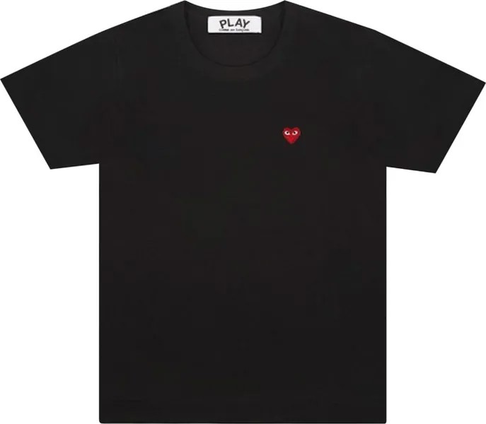 Футболка Comme des Garçons PLAY Heart Logo T-Shirt 'Black', черный
