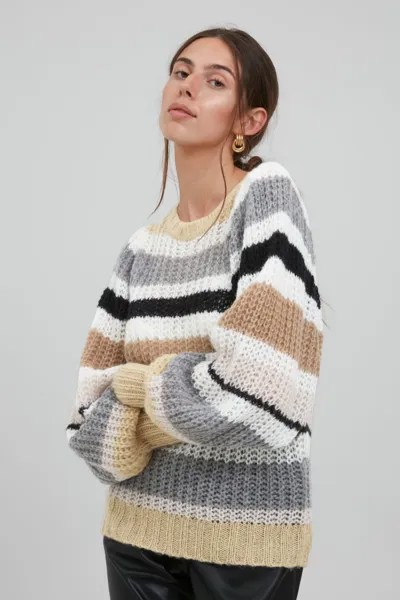 Рубашка ICHI Strickpullover, натуральный