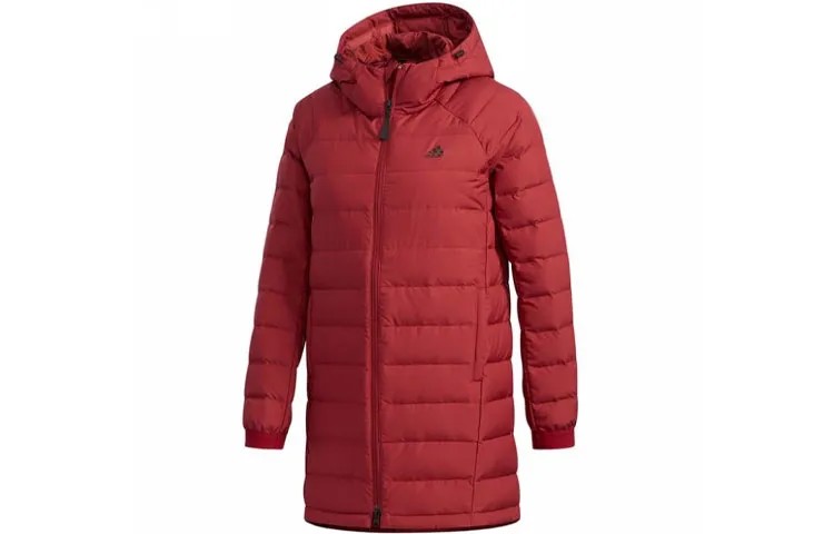 Пуховик женский красный Adidas