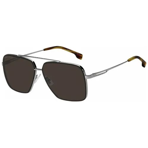 Солнцезащитные очки BOSS, коричневый, серебряный