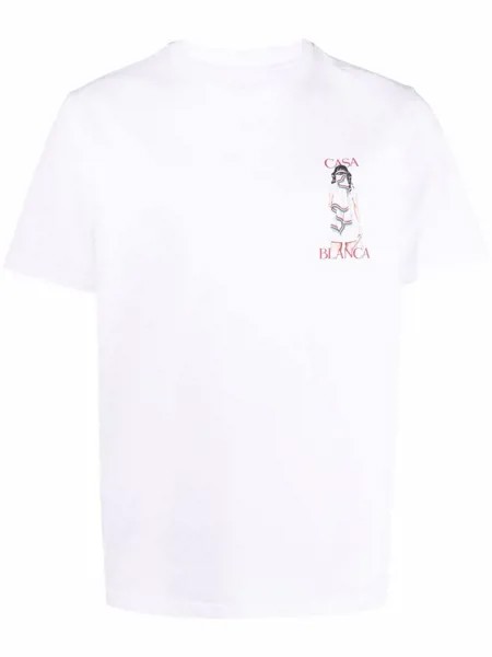 Casablanca футболка Tennis Girl из органического хлопка