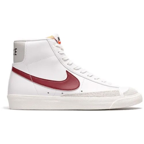 Кеды NIKE Blazer Mid '77 Vintage, размер 9.5 US, белый, бордовый