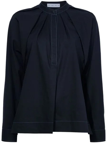 Proenza Schouler White Label поплиновая рубашка с высоким воротником, черный