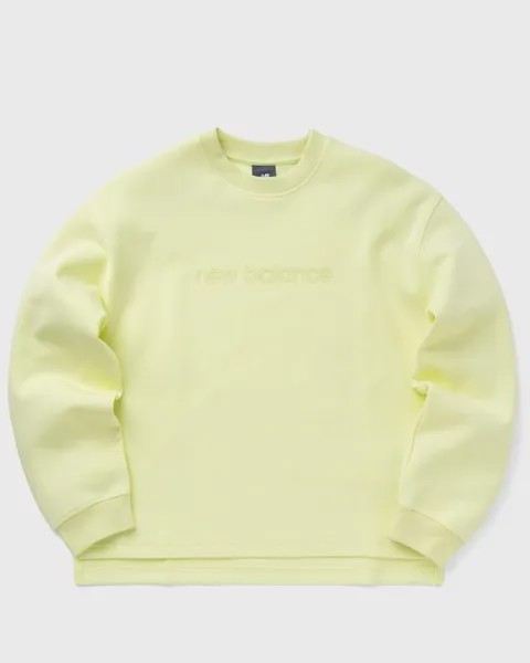 Свитер New Balance Hyper Density Triple Knit Spacer Crew, цвет limelght (llt)