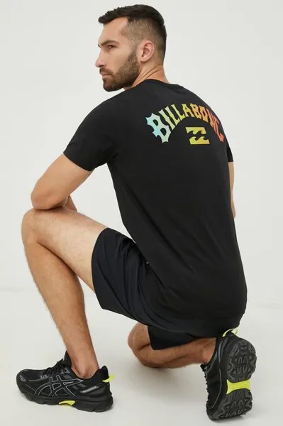 Хлопковая футболка Billabong, черный