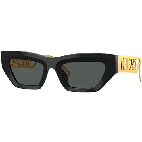 Солнцезащитные очки Versace, золотой, черный