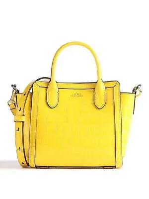Женская желтая сумка-тоут Tyler Solid Croc с регулируемым ремешком от RALPH LAUREN