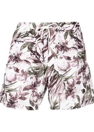 Canali плавки-шорты с кулиской и цветочным принтом