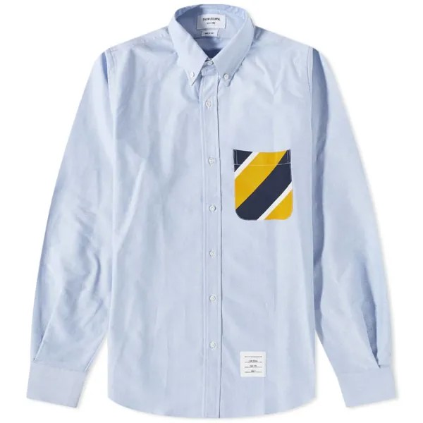 Шелковая рубашка с карманами и галстуком Thom Browne